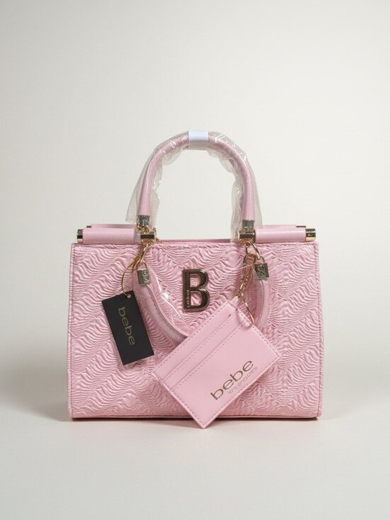 bebe Handbags - bebe Pink And Gold Purse Satchel/Top Handle Bag for Woman